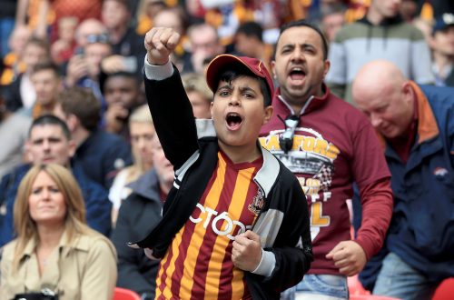 Bradford City fans show their support